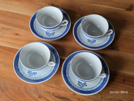 Royal Copenhagen Tranquebar Trankebar set 4x kop en schotel 10 cm