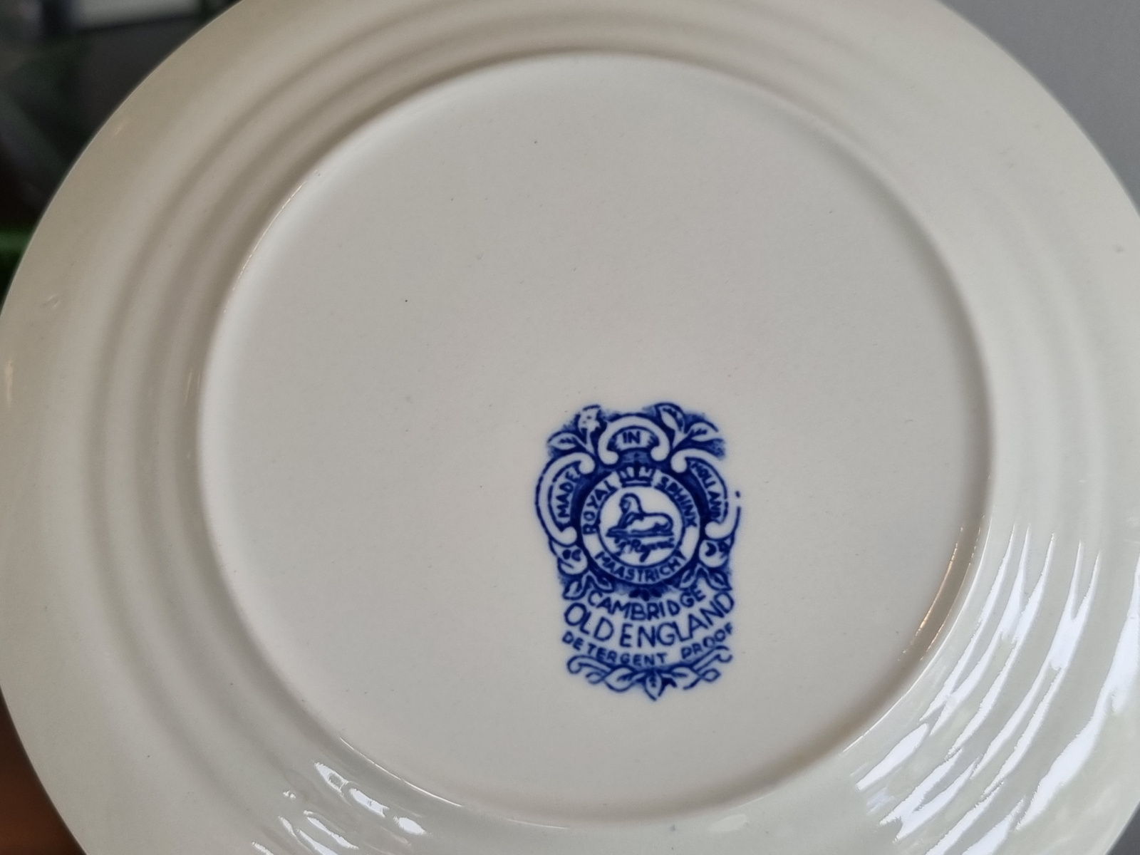 Regout Castillo Old England blauw Gebakstel 6-persoons