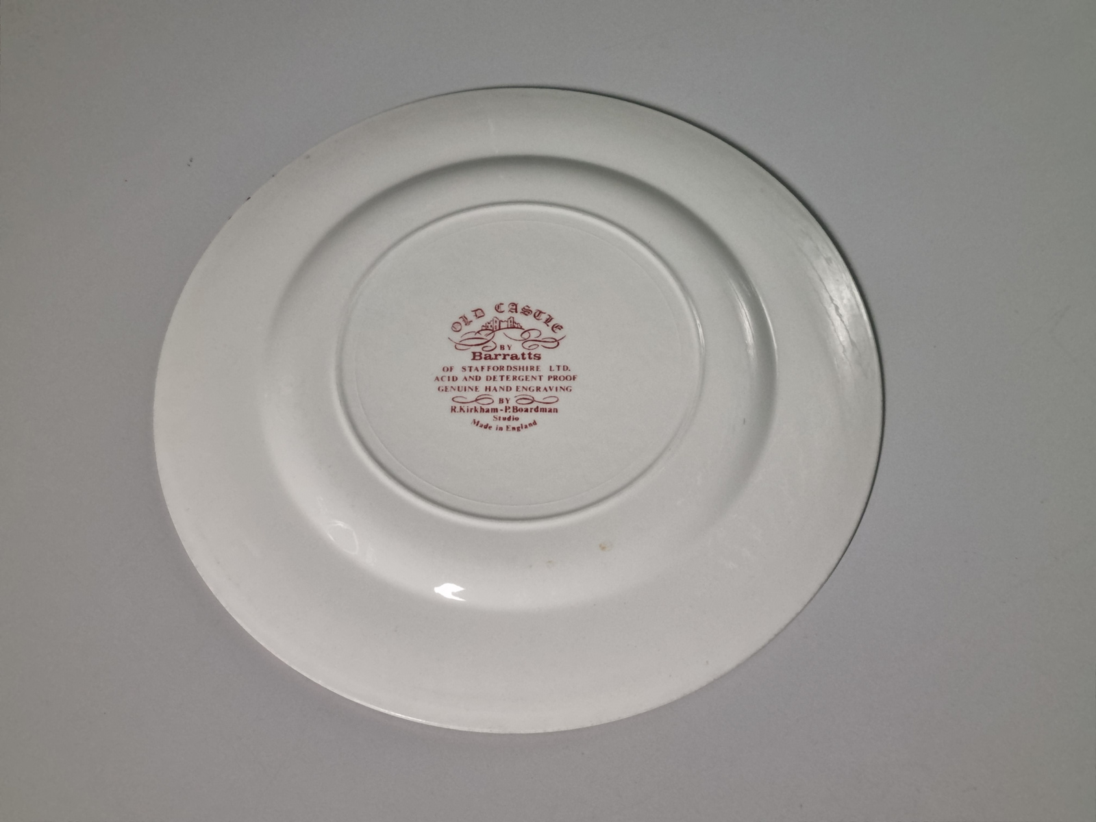Engels rood Barrats decor Old Castle plat bord 25 cm