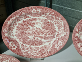 Engels rood Ironstone EIT Ltd England serviesset 6 personen (brug)