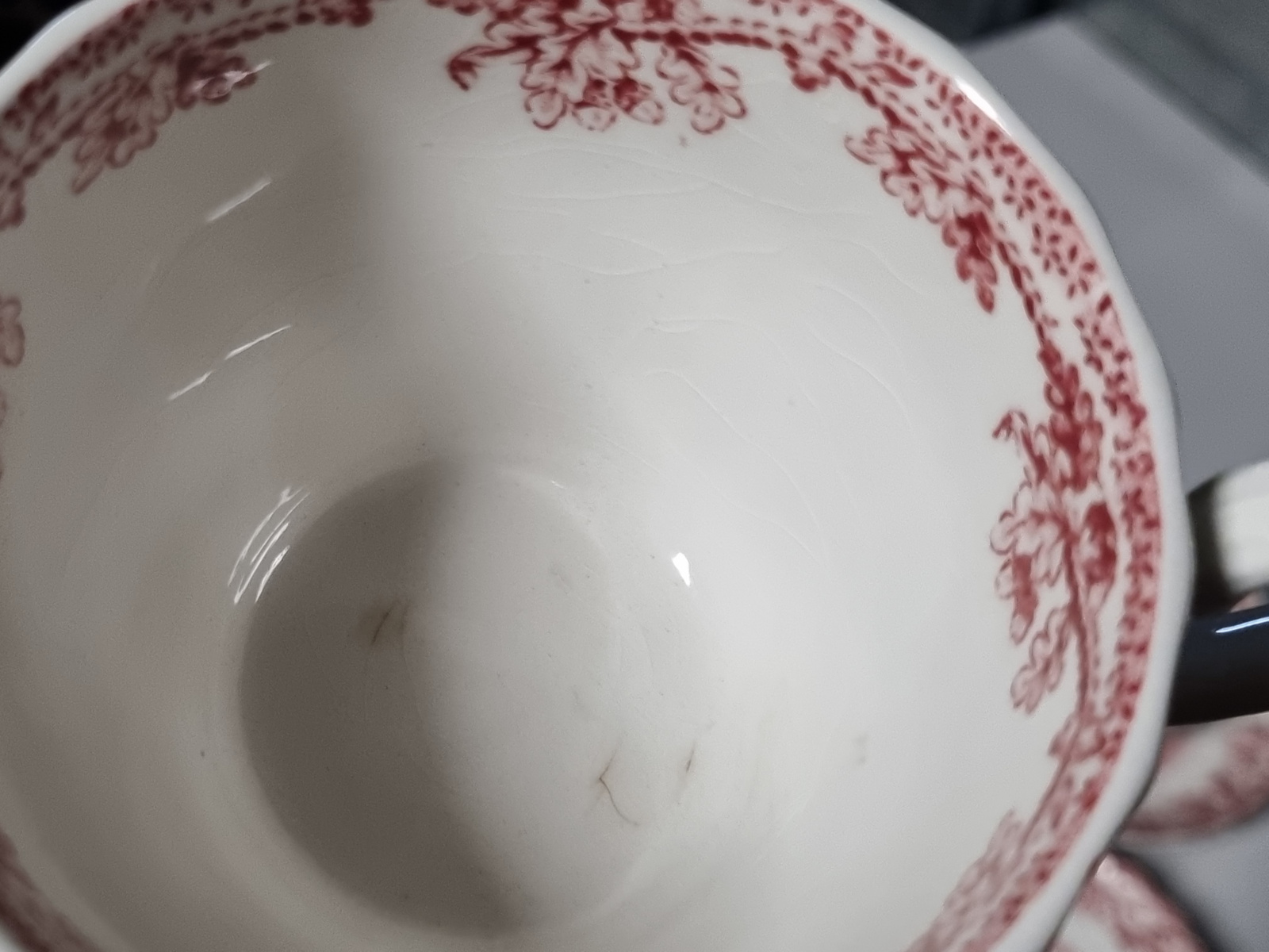 Engels rood Jachtservies Myott's Country Life set 10x Kop en schotel (B-keus!)