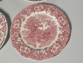 Engels rood Set 6x mix & match grote dinerborden 28,5 cm
