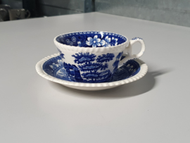 Engels Copeland Spode's Tower blauw Thee Kop en schotel