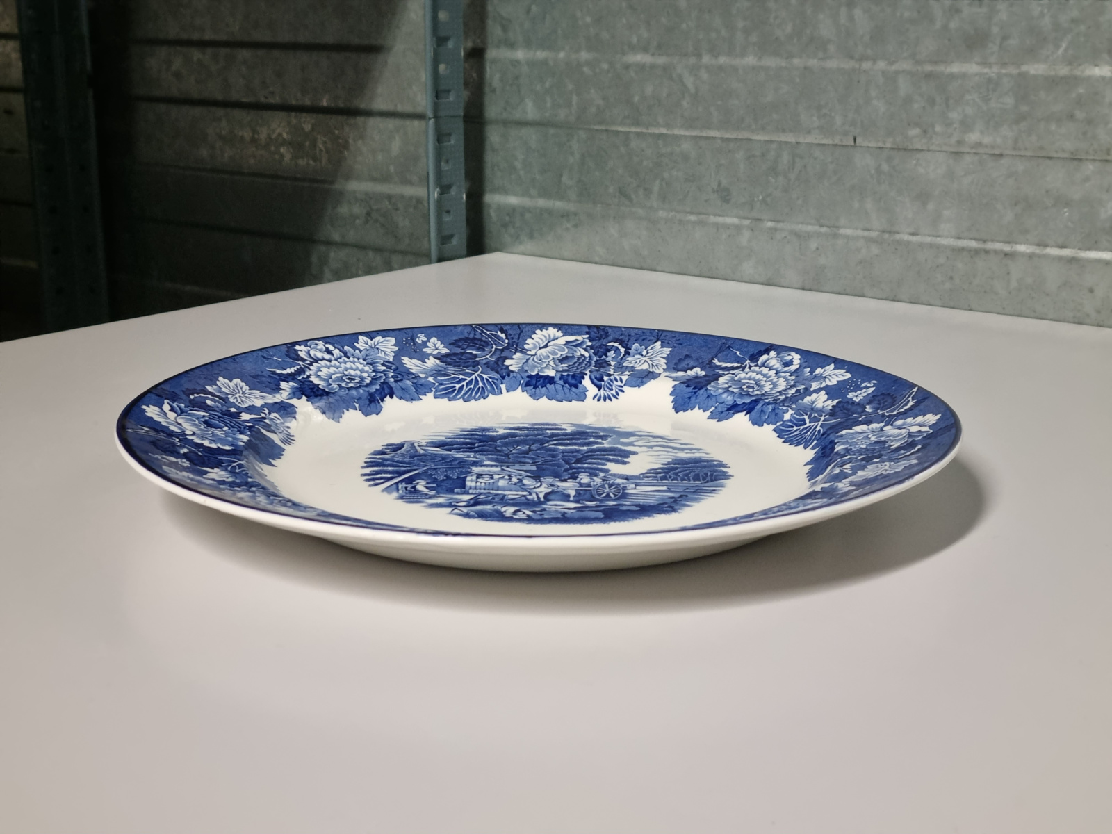 Engels blauw Woods Ware  Serveerbord Pannenkoekenbord 30,5 cm