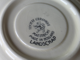 Landschap Zwart Societe Ceramique set 6x Espresso Kop en schotel