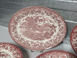 Engels rood English Ironstone Tableware EIT serviesset 10 personen (wagen)