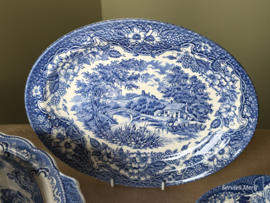 Engels blauw Mix & Match compleet dinerservies 6 personen 29 delen