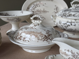 Boch Frères Cotage Terre de Fer bruin compleet servies min. 10 personen