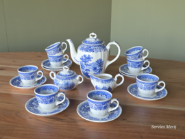 Villeroy en Boch Burgenland blauw koffieservies 8 personen