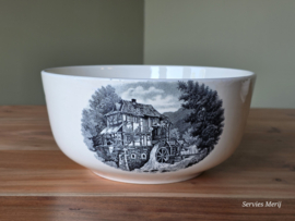 Landschap Zwart Société Céramique hoge ronde schaal 23 cm (chip aan bovenrand)