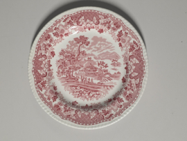 Engels rood Woods Burslem England Seaforth plat dinerbord 23 cm