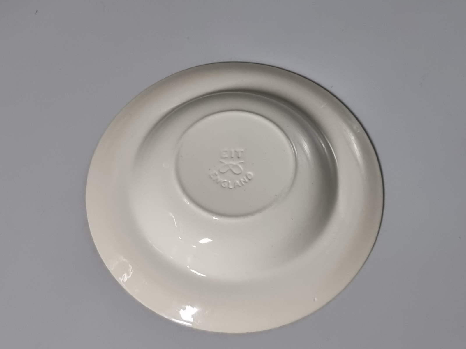 Engels rood Ironstone Diep Pasta Curry Bord 22 cm (reiger)