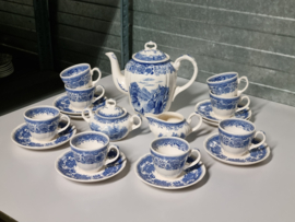 Villeroy en Boch Burgenland blauw Koffieservies 8-pers.