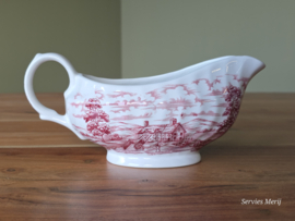 Engels rood Hostess Tableware Olde Country Castles sauskom