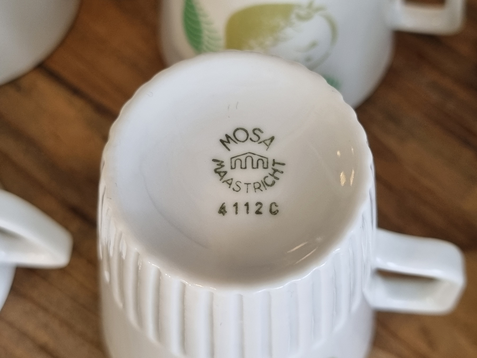 Vintage Mosa set 6x Mokje (afb. fruit)