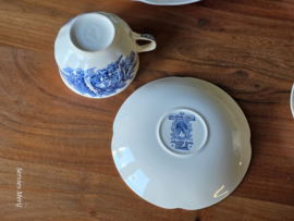 Engels blauw Johnson Bros Haddon Hall serviesset 2 personen