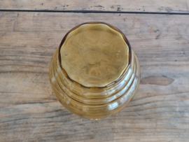 Glas Vintage oker Vaas 18,5 cm