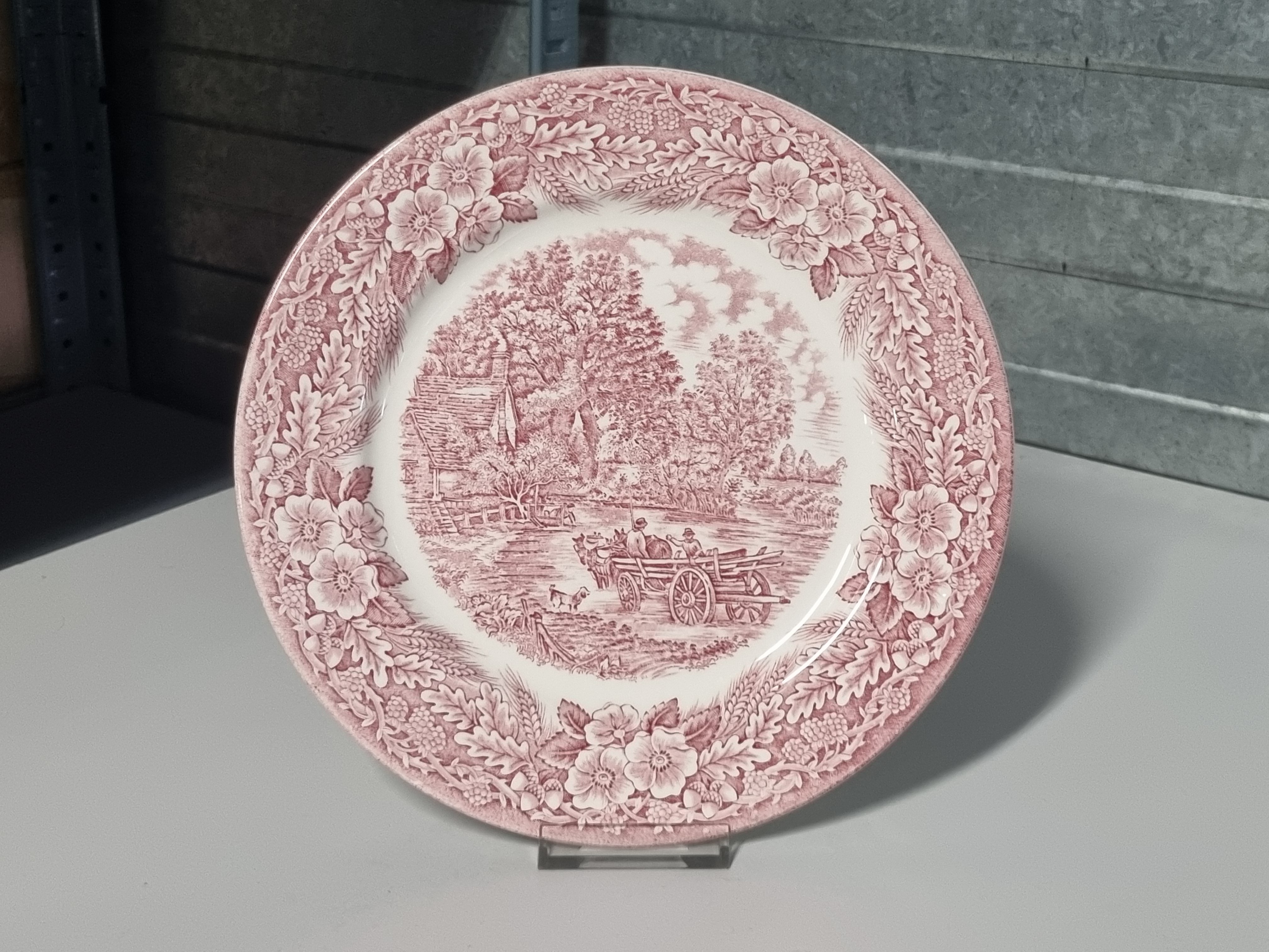 Engels rood Broadhurst The Constable Series plat dinerbord 25 cm