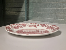 Engels rood Enoch Wedgwood Royal Homes Of Britain ovale schaal 35 cm