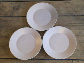 Boch Belgium Vedetta set 3x roze borden 23,5 cm