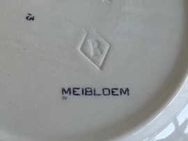 Meibloem Petrus Regout plat diner bord 23,5 cm (hoekig model)