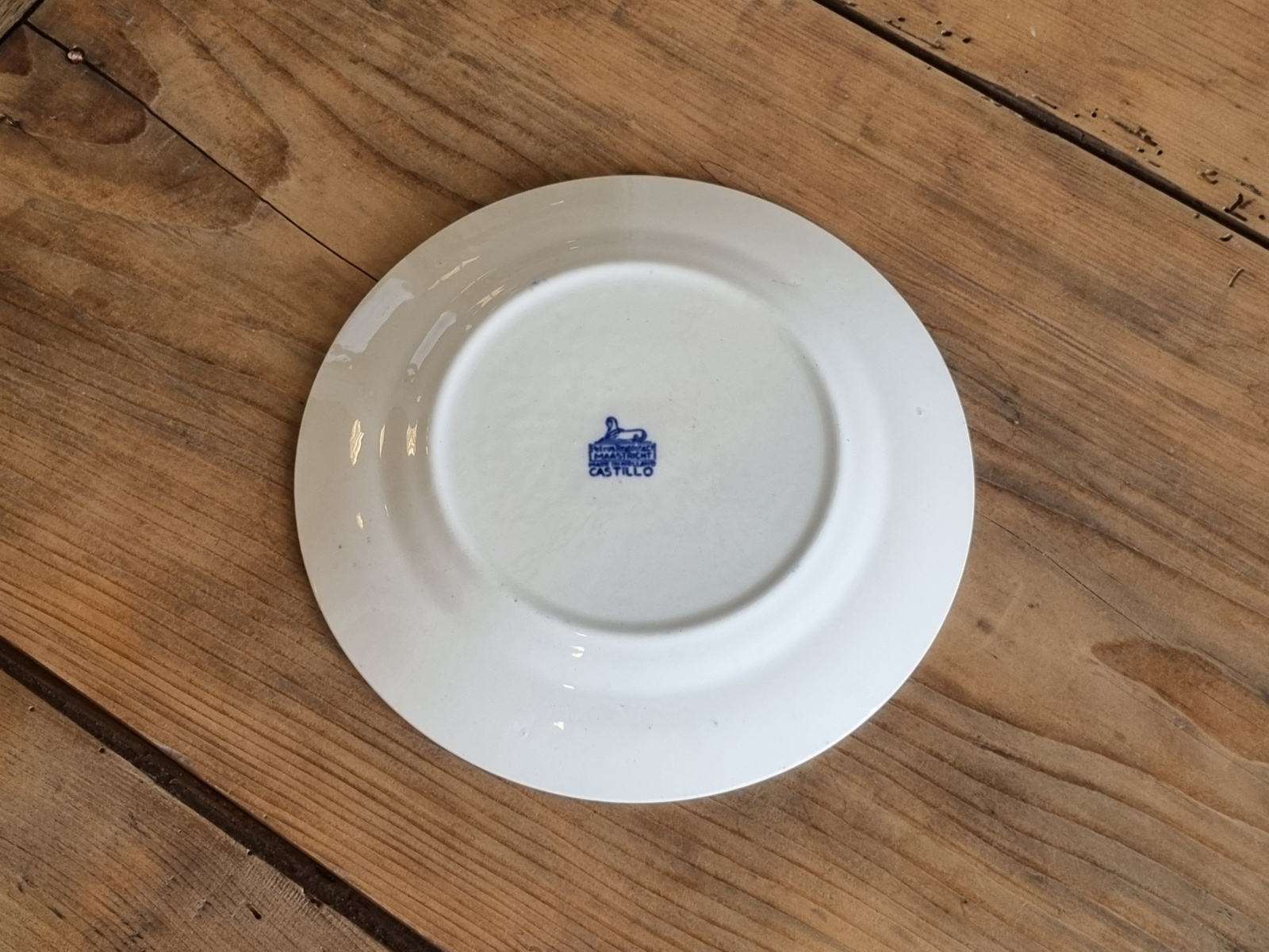 Regout Castillo blauw ontbijtbord 20 cm (Regout stempel)