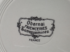 Frans Sarreguemines Obernai diep bord 23 cm (ganzen)