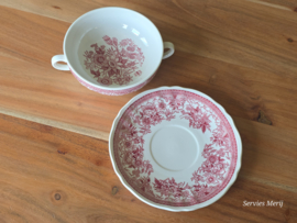 Villeroy en Boch Fasan rood Soepkom met Schotel (rond oortje)