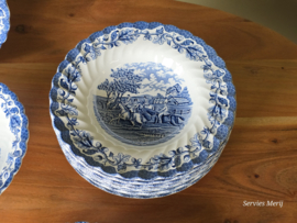Engels blauw Jachtservies Myott's Country Life Eetservies 8 personen