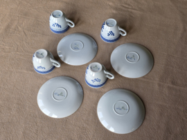 Royal Copenhagen Tranquebar Trankebar set 4x espresso kop en schotel