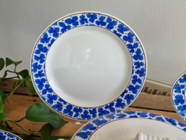 Boch Belgium blauw Vintage Eetservies voor 8 pers.