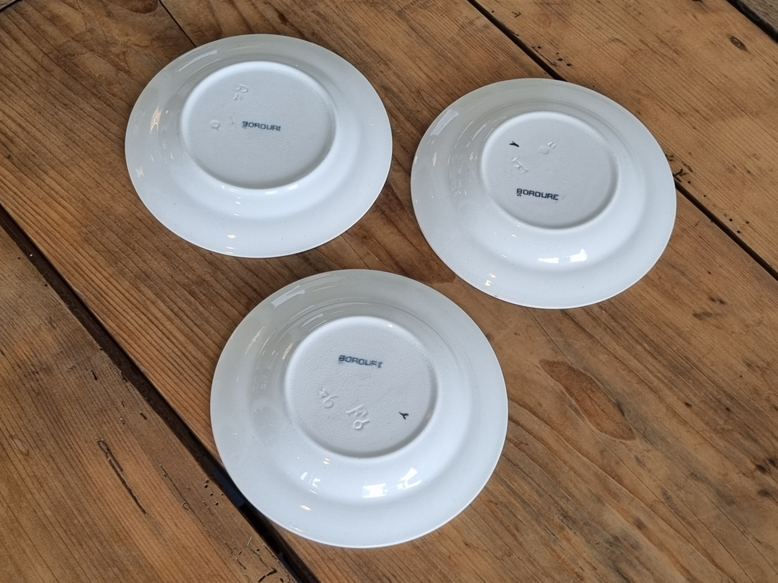 Petrus Regout decor Bordure groen set van 3x Bordje 16 cm