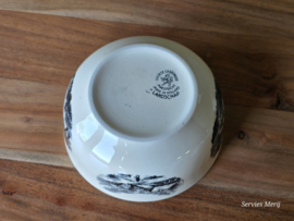 Landschap zwart Societe Ceramique hoge ronde schaal 15 cm