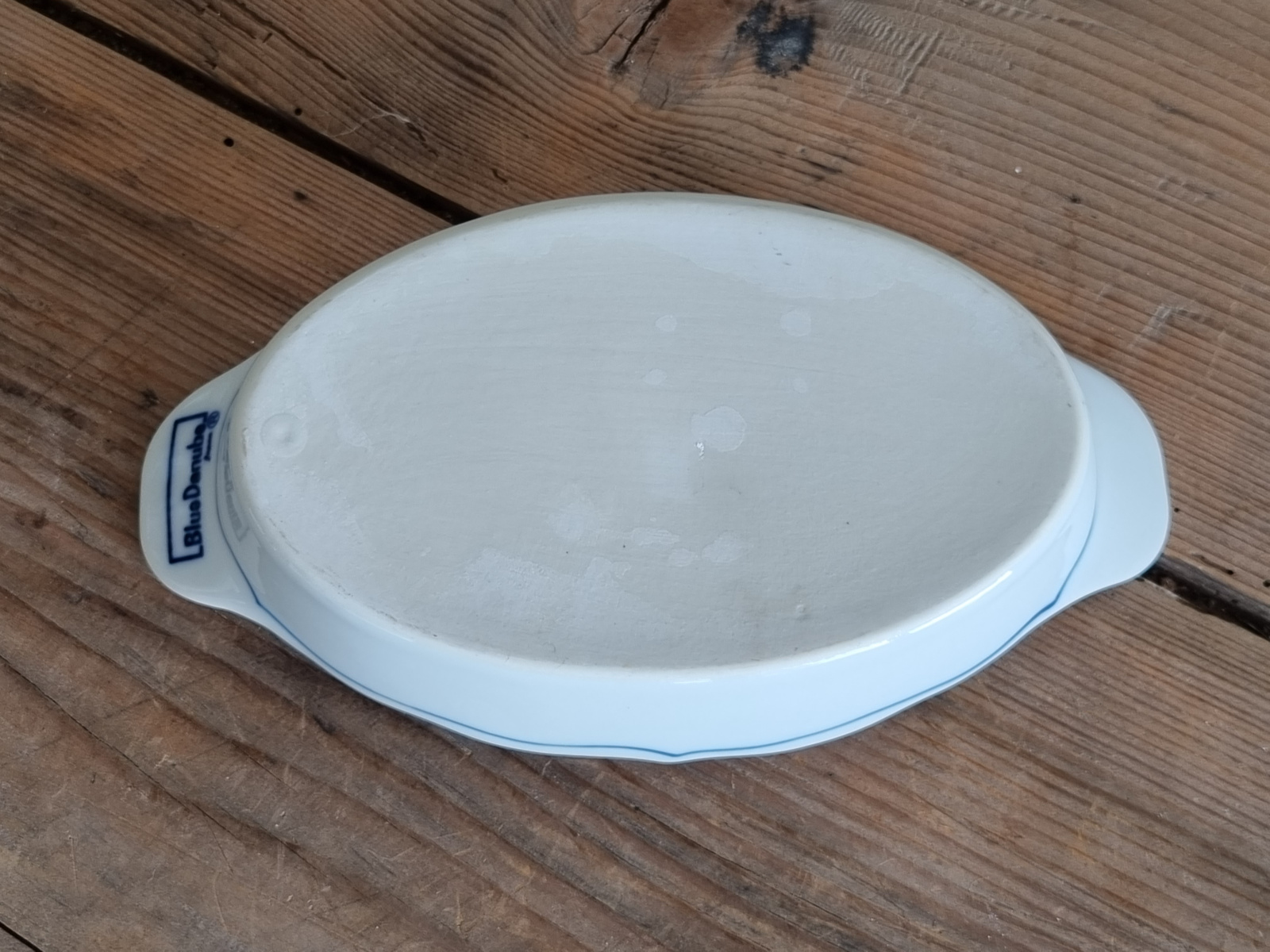Blue Danube set van 6x serveerschaaltje met greepjes 20,5 cm