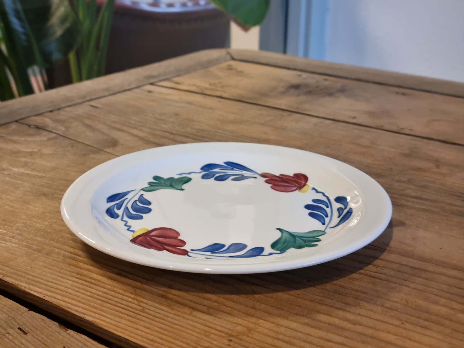 Oud Boerenbont Regout | Royal Sphinx set 6x Serveerbordje met rand 17,5 cm