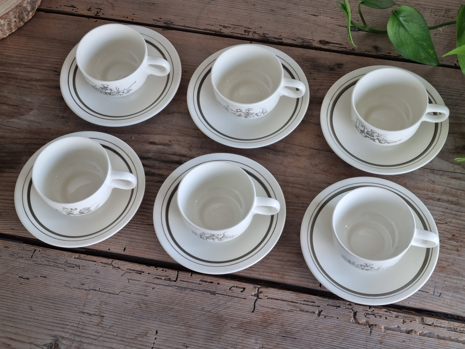 Regout California set 6x Kop en schotel