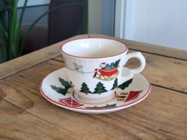 Engels Mason's Christmas Village 1983 Kerstservies Ontbijtservies 4-pers.