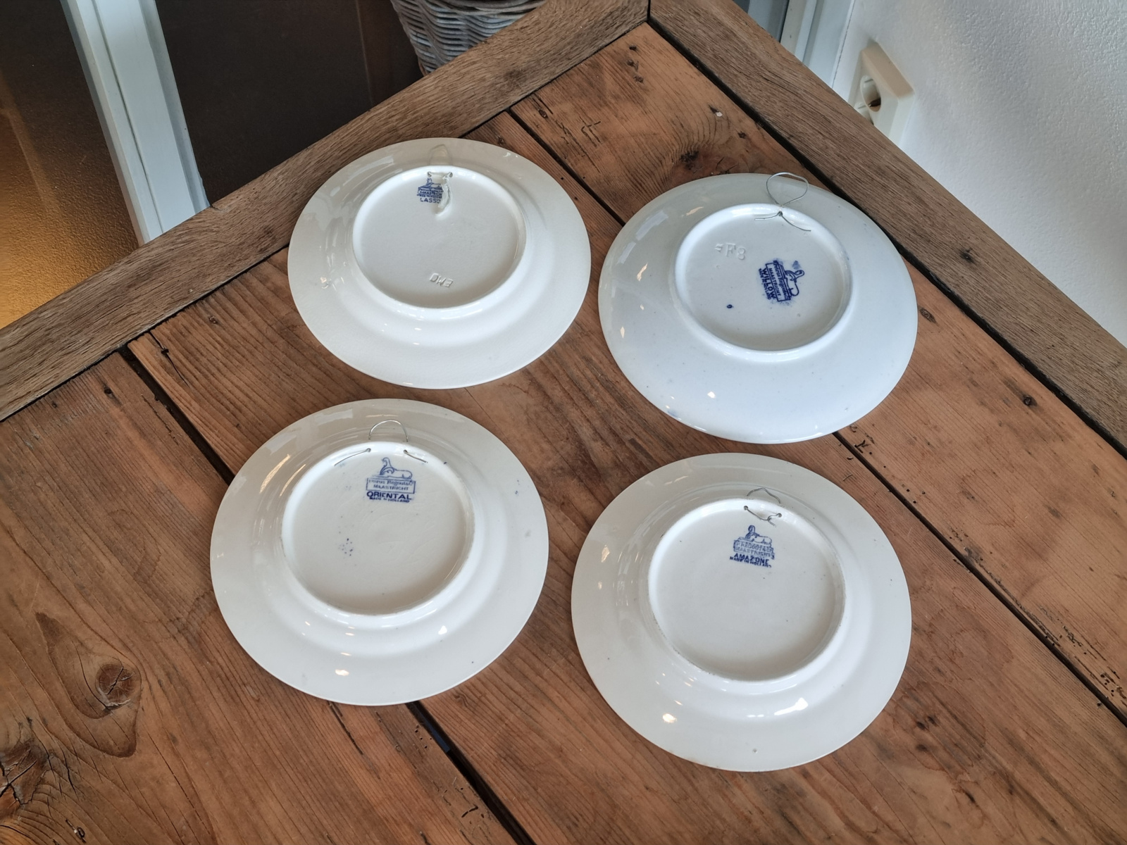 Set 4x wandbord Regout Maastricht