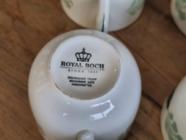 Royal Boch Aquarelle set  8x Espresso Kop en schotel