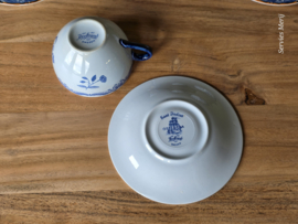 Rorstrand Ostindia East Indies set 5x Thee Kop en schotel 8 cm (Aardewerk)