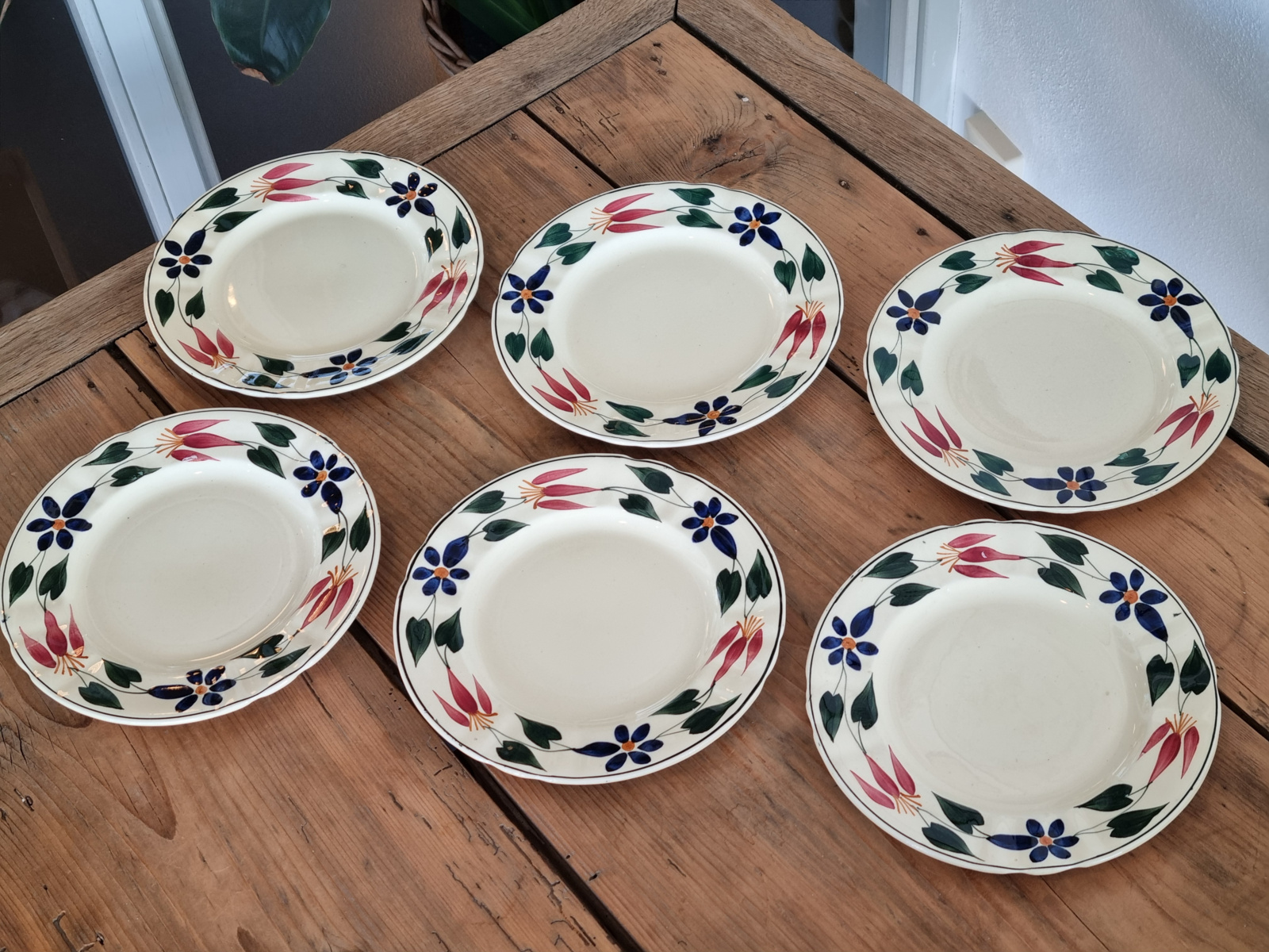 Apart Boerenbont Societe Ceramique decor Triumph Set 6x ontbijtbordje 21 cm