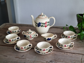 Boerenbont 418 Societe Ceramique Koffieservies 6 pers. (creme)