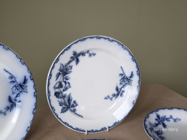 Societe Ceramique Etruria vloeiblauw compleet Eetservies 6-pers.