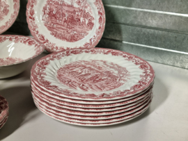 Engels rood Jachtservies Myott's Country Life Eetservies 8-pers