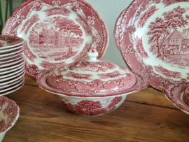 Engels rood Grindley Country Inns Eetservies 14 persoons