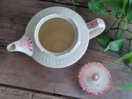 Boerenhoeve Rood Societe Ceramique Koffiepot (wit)