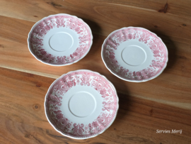 Villeroy en Boch Burgenland rood set 3x soepkom met schotel (rond oortje)