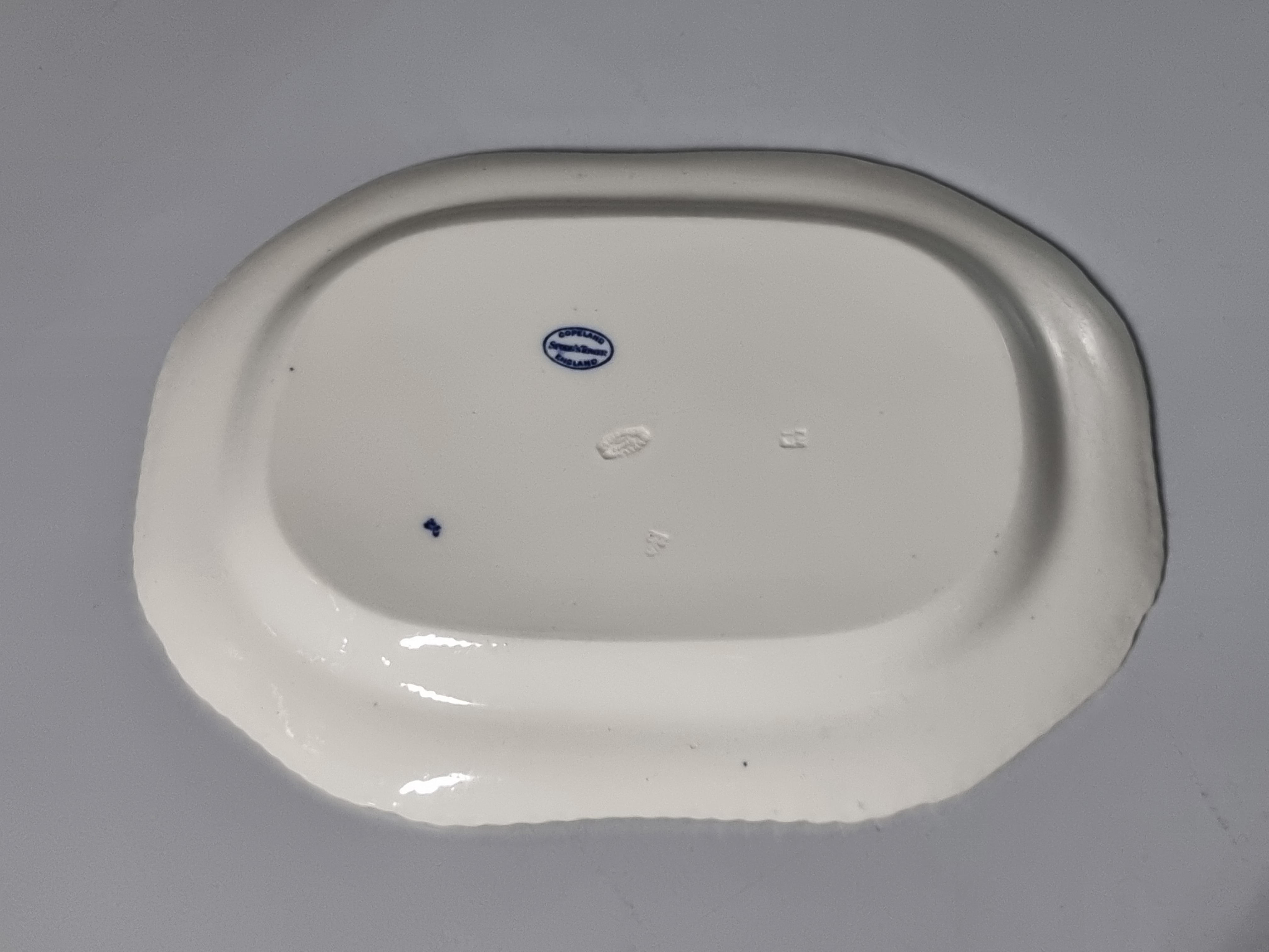 Engels Copeland Spode's Tower blauw rechthoekige schaal 33 cm
