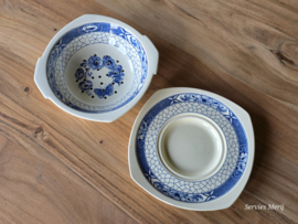 Societe Ceramique Butterflij Fruittest op onderbord Art Deco model