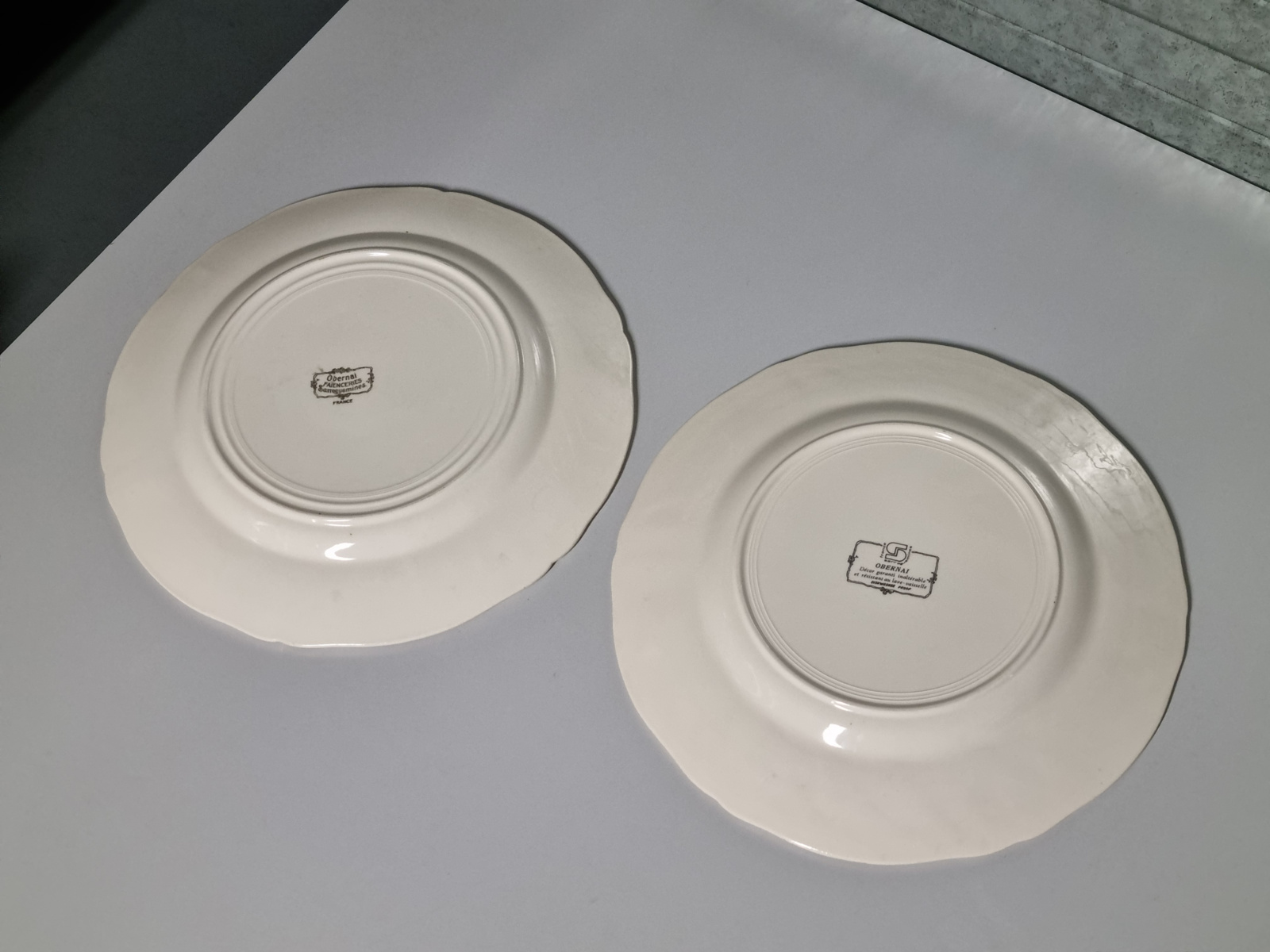 Frans Sarreguemines Obernai Set 2x Pannenkoekenborden 31,5 cm